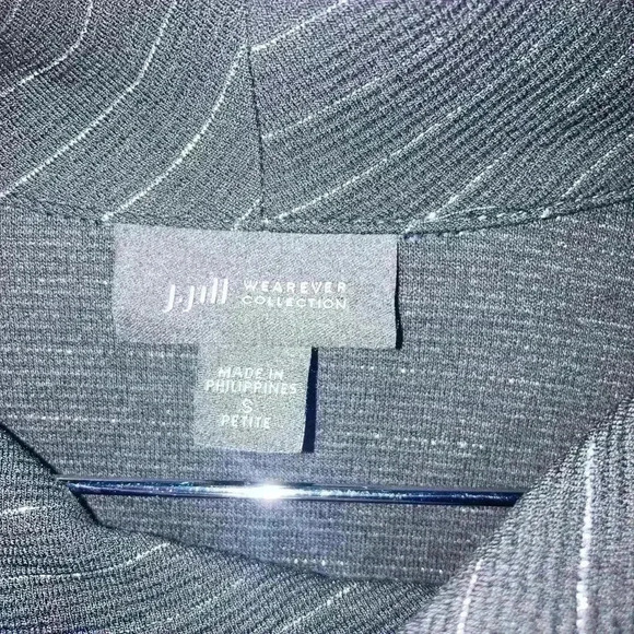 J. Jill Ottoman Striped Cowl Neck Sweater Pullover - Picture 7 of 10